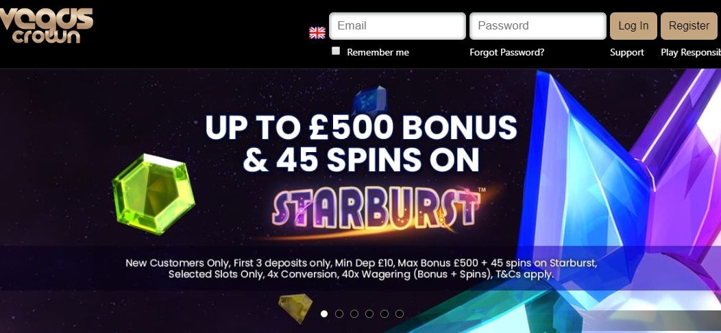 vegas crown casino - 100% deposit bonus - best new casino site