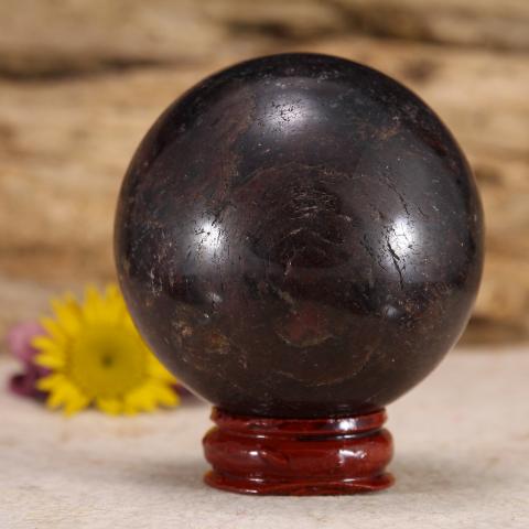 Stunning Garnet Sphere with stand