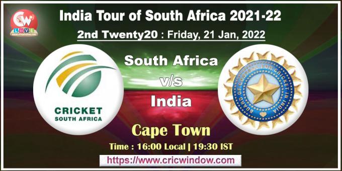 SA vs Ind 2nd t20i report series 2021-22 