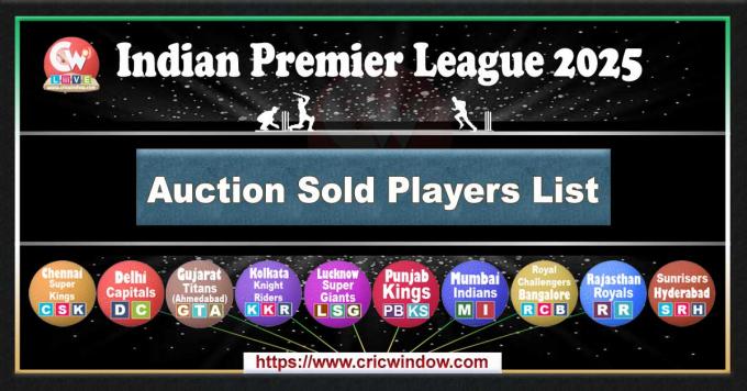 IPL Auction Sold Players List 2025 - Cricwindow.com 