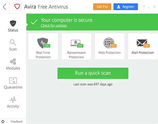 Avira Free Antivirus Offline Installers Download For Windows PC