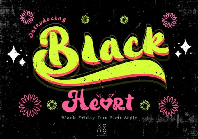 Black Heart Font Free Download OTF TTF | DLFreeFont