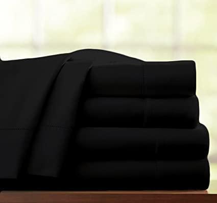 Black Flat Sheet - 300 Thread Count Egyptian Cotton