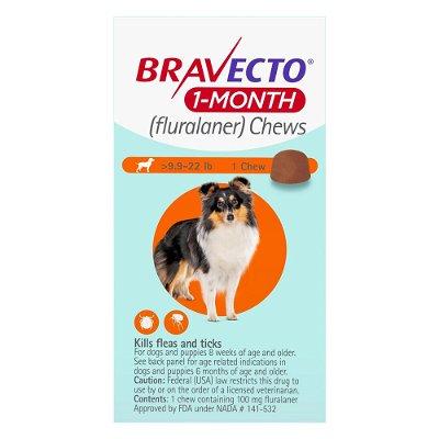  Buy Bravecto 1-Month Chew For Small Dogs 9.9 To 22lbs (Orange) 1 Chew