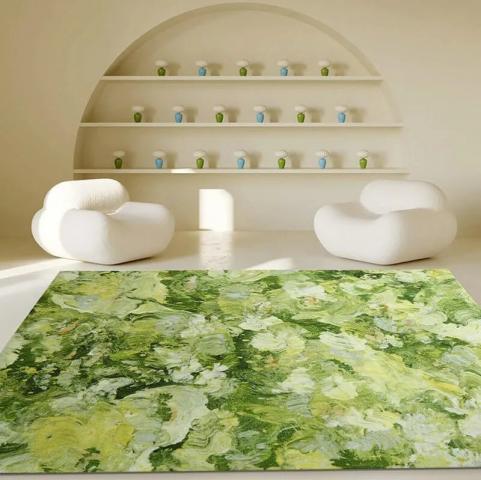 Fantastic Creative Area Rugs Spring Design Green Drawing Carpet - Warmly Home