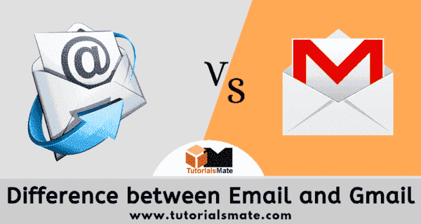 Difference between Email and Gmail - TutorialsMate