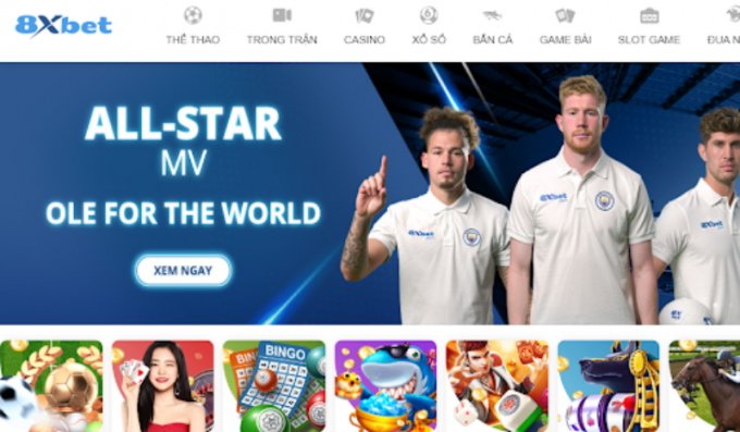 Nhà cái 8xbet hàng đầu châu Á