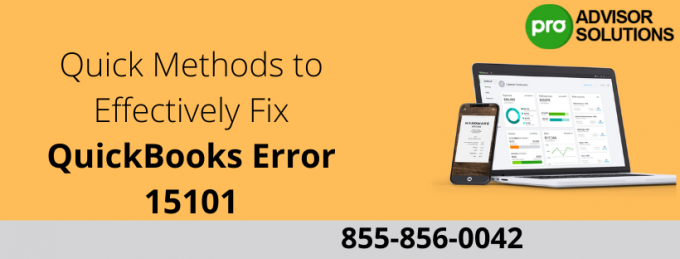 Quick Methods to Effectively Fix QuickBooks Error 15101 - Erica watson