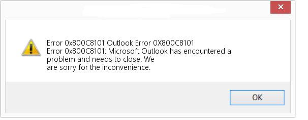 Solutions for the Microsoft Outlook Error Code 0x800c8101