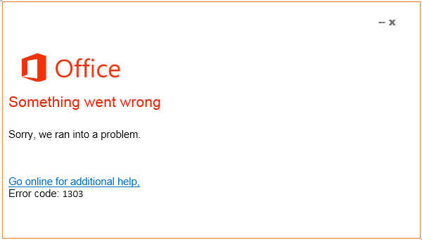 Error Code 1303 Stops Office 2021/2019 Installation
