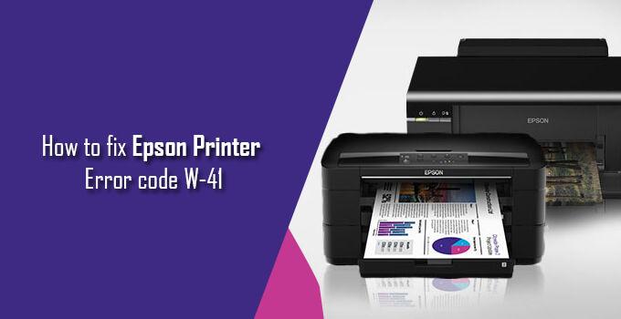Epson Printer Error Code W-41