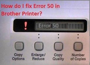 Fix Brother Printer Error 50