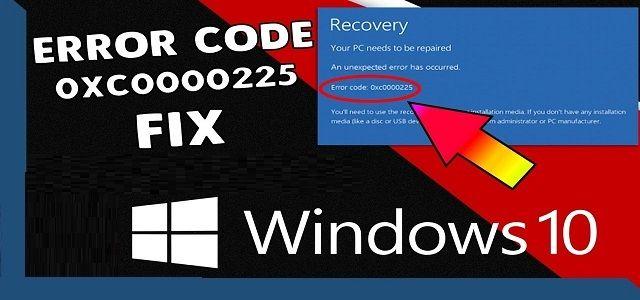 Get rid of HP Error Code 0xc0000225