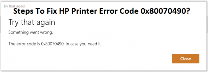 Easy way to Fix Error Code 0x80070490