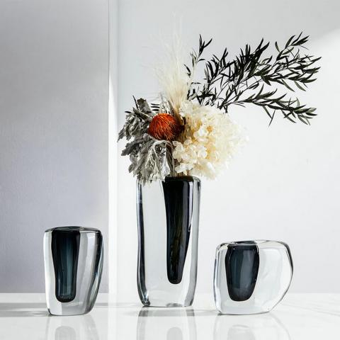 Thickness Glass Flower Vase Unique Shaped Home Decor - Warmly Design