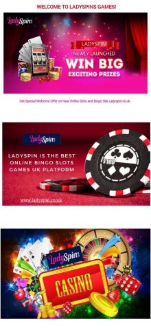 WELCOME TO LADYSPINS GAMES Infographic : lady-spin