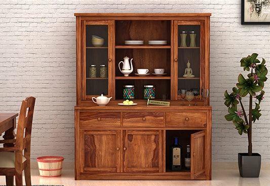 Galla Kitchen Cabinet (Teak Finish) 