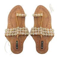 Pearly White Color Handmade Kolhapuri Chappals 