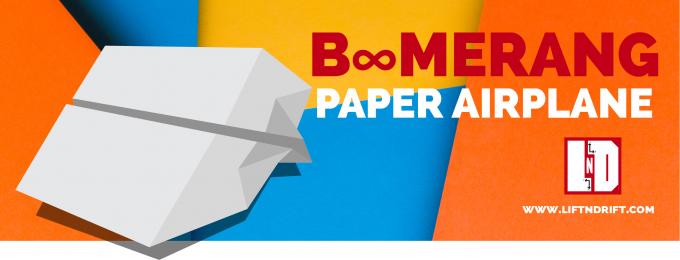 Learn how to make a boomerang paper airplane design!