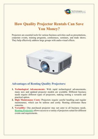 Projector Rental in Dubai