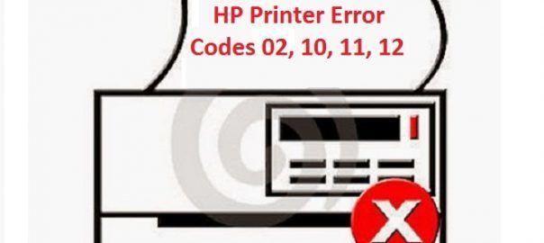 HP Laserjet Printer Error Code 02, 11, 12