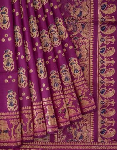 Baluchari Silk Saree with Blouse Piece - Ayanna Sarees