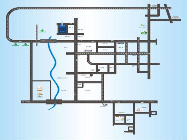 Supertech North Eye Location Central Noida Location Map