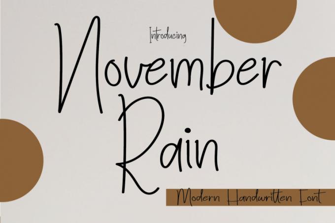 November Rain Font Free Download OTF TTF | DLFreeFont