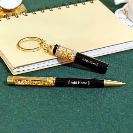 Personalised pen with keychain