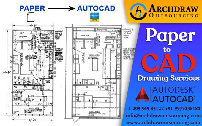 Paper to CAD Conversion | PDF to CAD | JPG to CAD Drawing Services