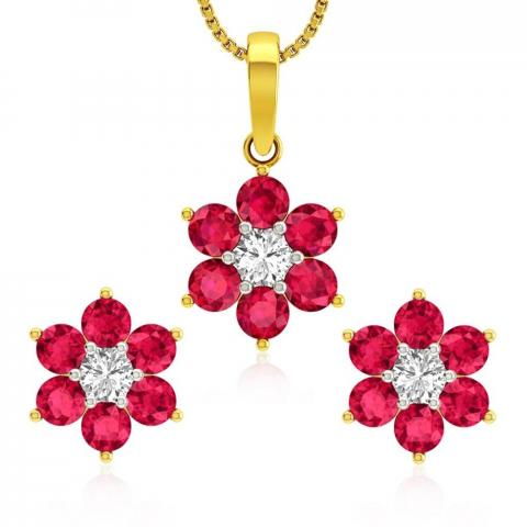 Buy Pendant Sets Designs Online Starting at Rs.9102 - Rockrush India