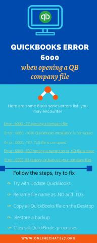 QuickBooks Error 6000 Fix Unable to Open Company File Issue