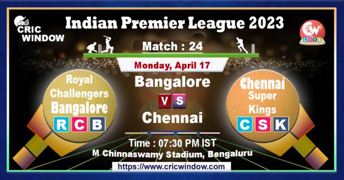 IPL Bangalore vs Chennai live score and Report