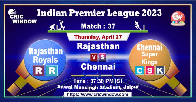 IPL Rajasthan vs Chennai live score and Report