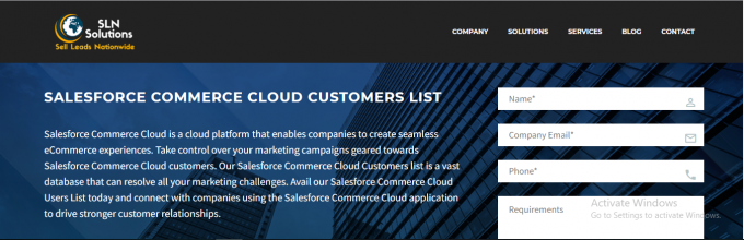 Salesforce Commerce Cloud Customers List