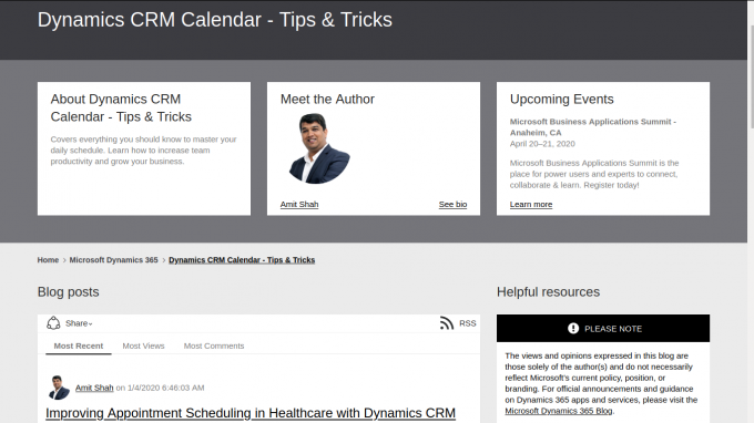 Dynamics CRM Calendar - Tips & Tricks