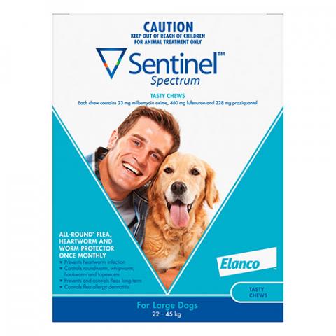  Buy Sentinel Spectrum Tasty Chews For Large Dogs 22 To 45kg (Blue) - Free Shipping