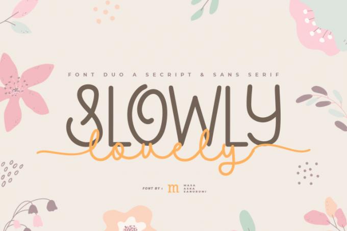 Slowly Lovely Duo Font Free Download OTF TTF | DLFreeFont