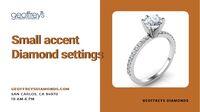Small accent diamond settings for the engagement rings