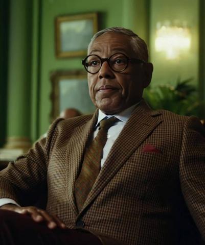 Stanley Johnston Giancarlo Esposito The Gentlemen Brown Plaid Blazer