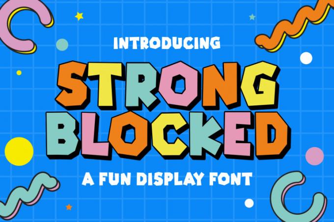 Strong Blocked Font Free Download OTF TTF | DLFreeFont