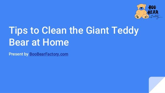 how to clean giant teddy bear