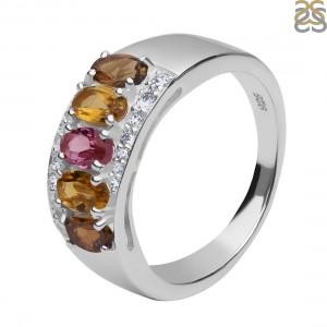 Shop Sterling Silver Tourmaline Rings at Wholesale Prices from Rananjay Exports.