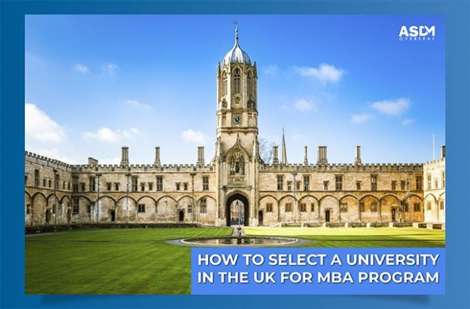 How to Select a University in the UK for an MBA Program? - ASDM Overseas