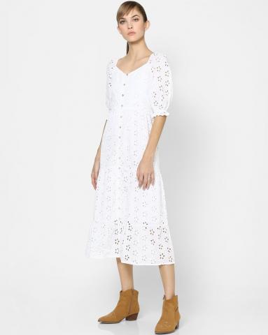 White Midi Dress for Women