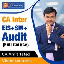 AT Academy. CA Inter EIS SM Audit Combo Without Dictation Pendrive Classes By CA Amit Tated