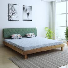 Buy Rota Green Sheesham Wood Queen Size Bed - Plus One India