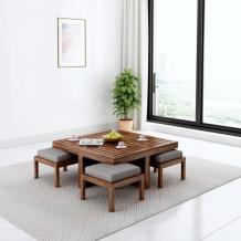 Big Center Table With 4 Stools - Grande Table With 4 Stools