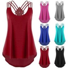 Women&#039;s Tops Blouse Summer Off Shoulder Strappy T Shirt Sleeveless