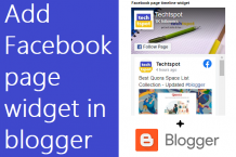  How to add Facebook Page widget to Blogger blog with Pictures 